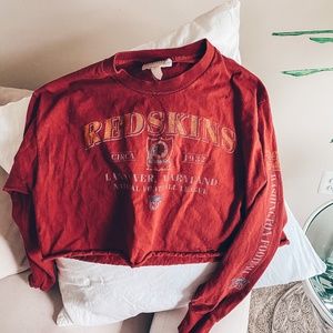 Vintage cropped and distressed Redskins Tee